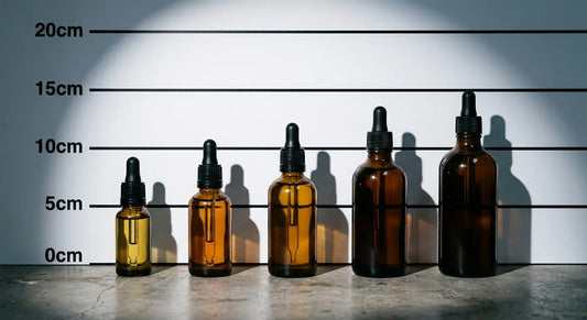 Dark glass bottles of black seed oil arranged for quality comparison representing top brand evaluation